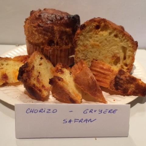 Cake chorizo-gruyère-safran